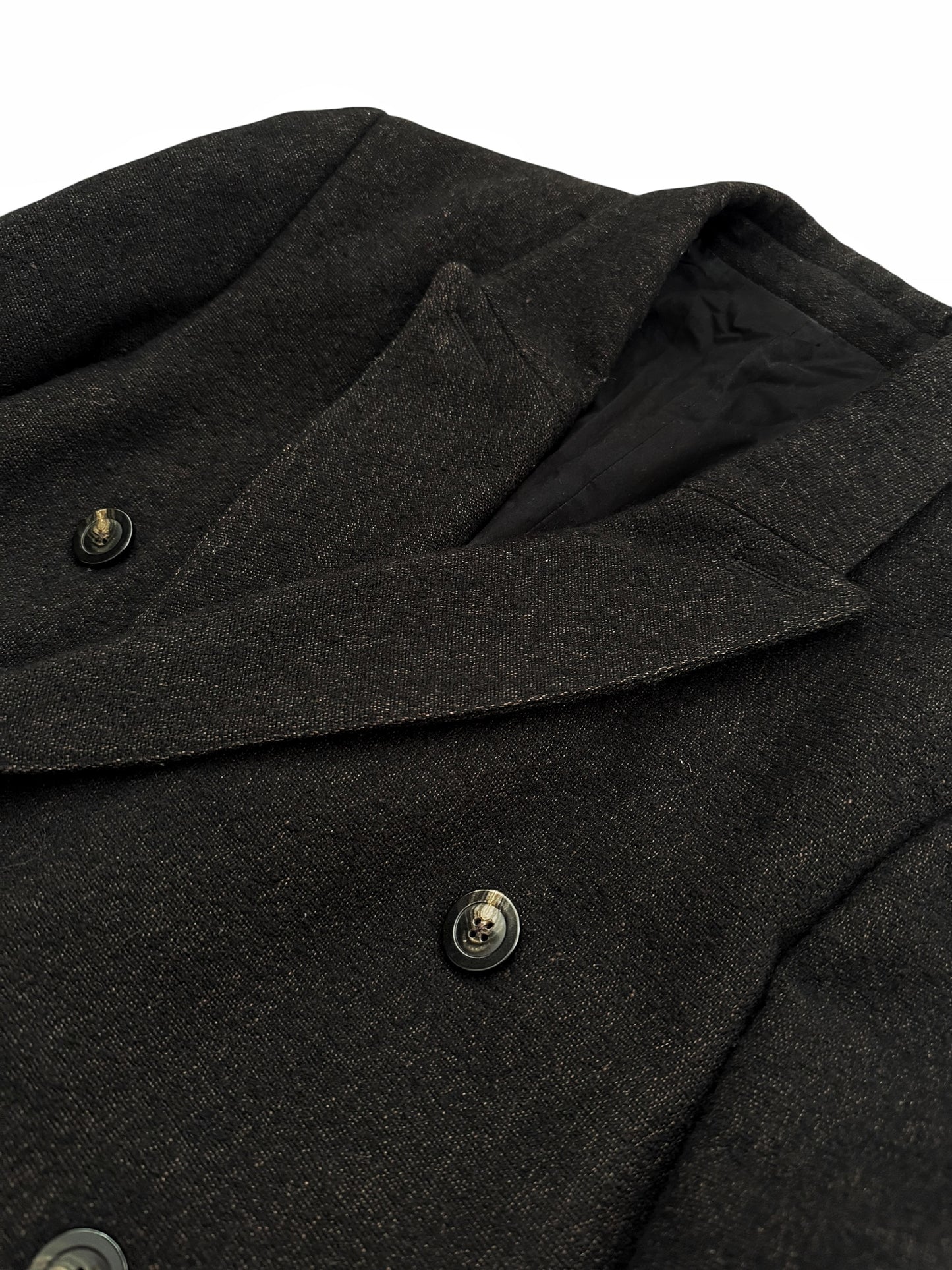 2018 Sisyphus Brown/Black Weave Double Breasted Coat