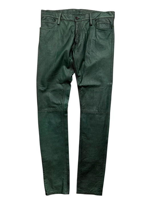 Green Leather Pants