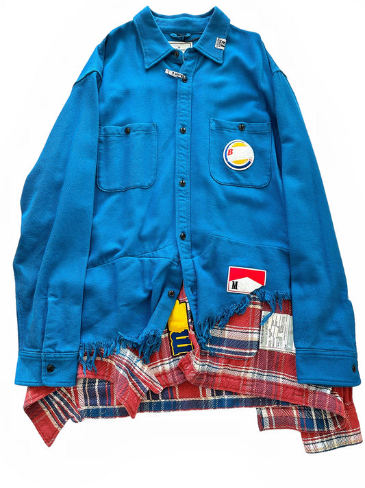 2021 Reconstructed Distressed Layered Flannel