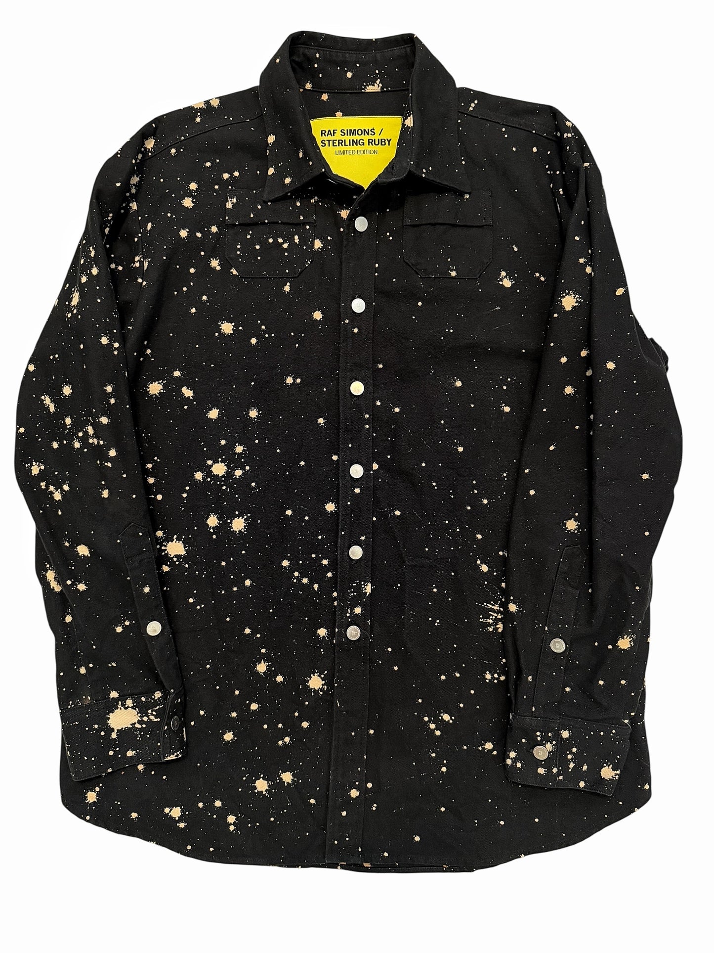 2014 Sterling Ruby Bleach Acid Splash Denim Over Shirt