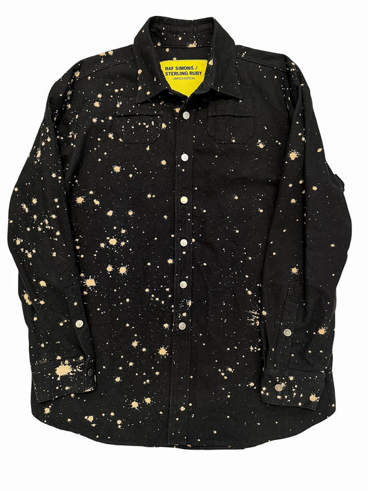 2014 Sterling Ruby Bleach Acid Splash Denim Over Shirt