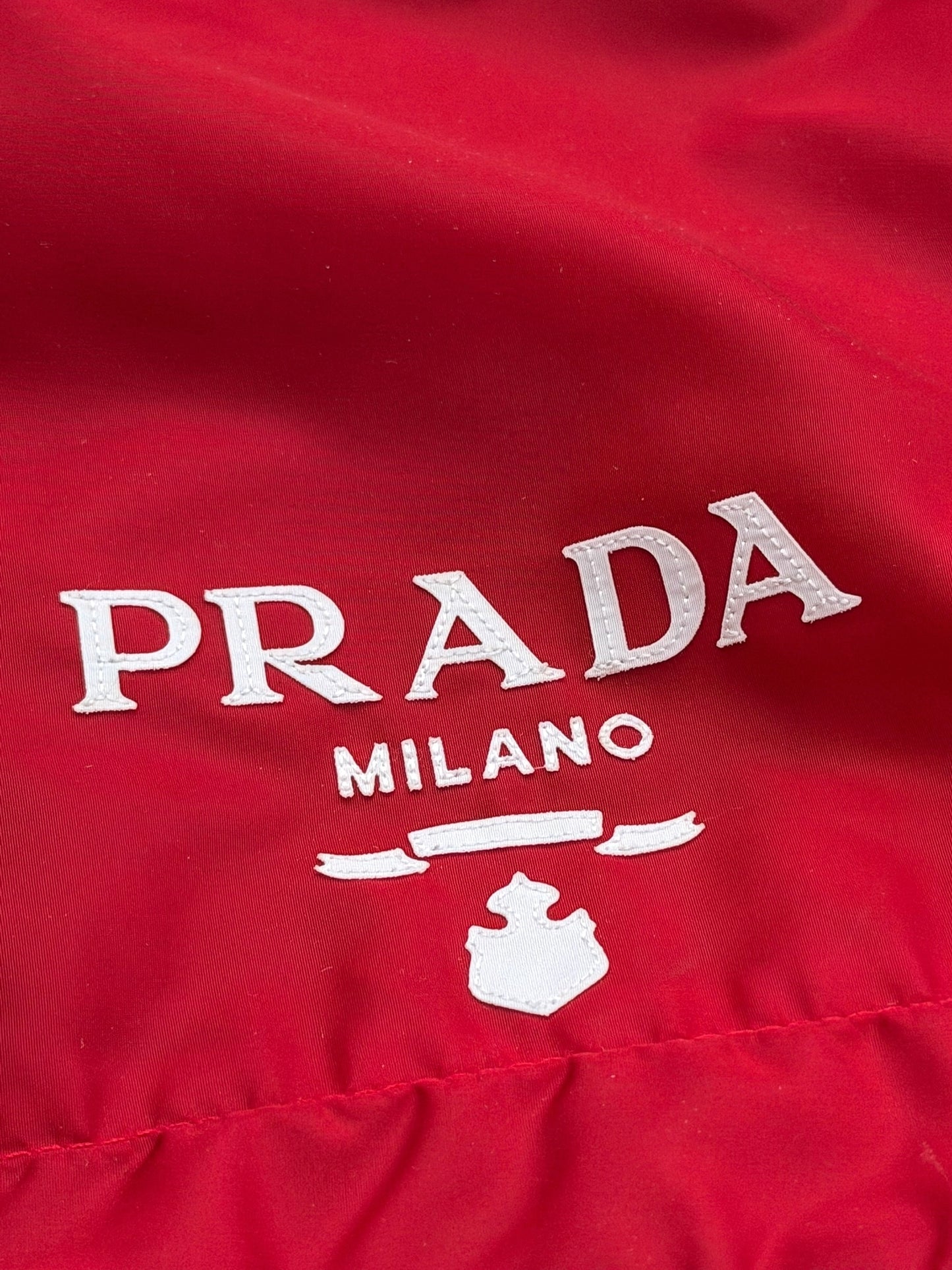 Red Re-Nylon Logo Windbreaker Zip Up
