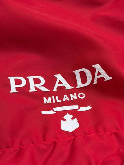 Red Re-Nylon Logo Windbreaker Zip Up
