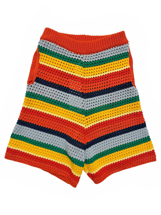 x No Vacancy Crochet Knit Shorts