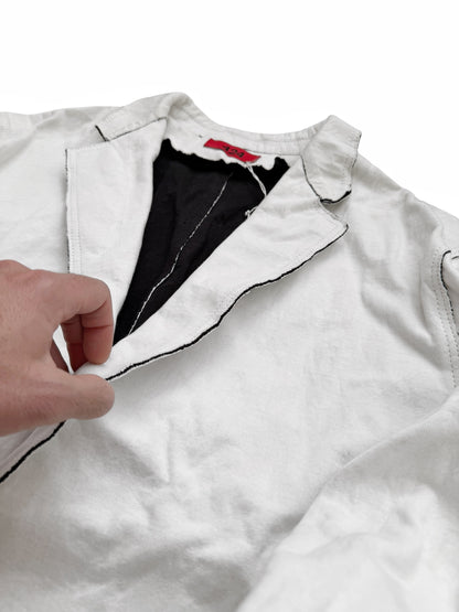 FW25 METAL Molded White Blazer Coat Jacket