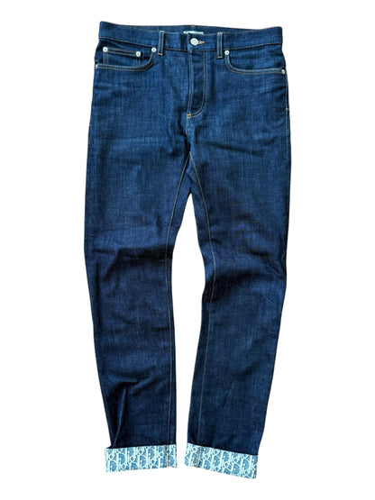 Trotter Monogram Cuff Denim