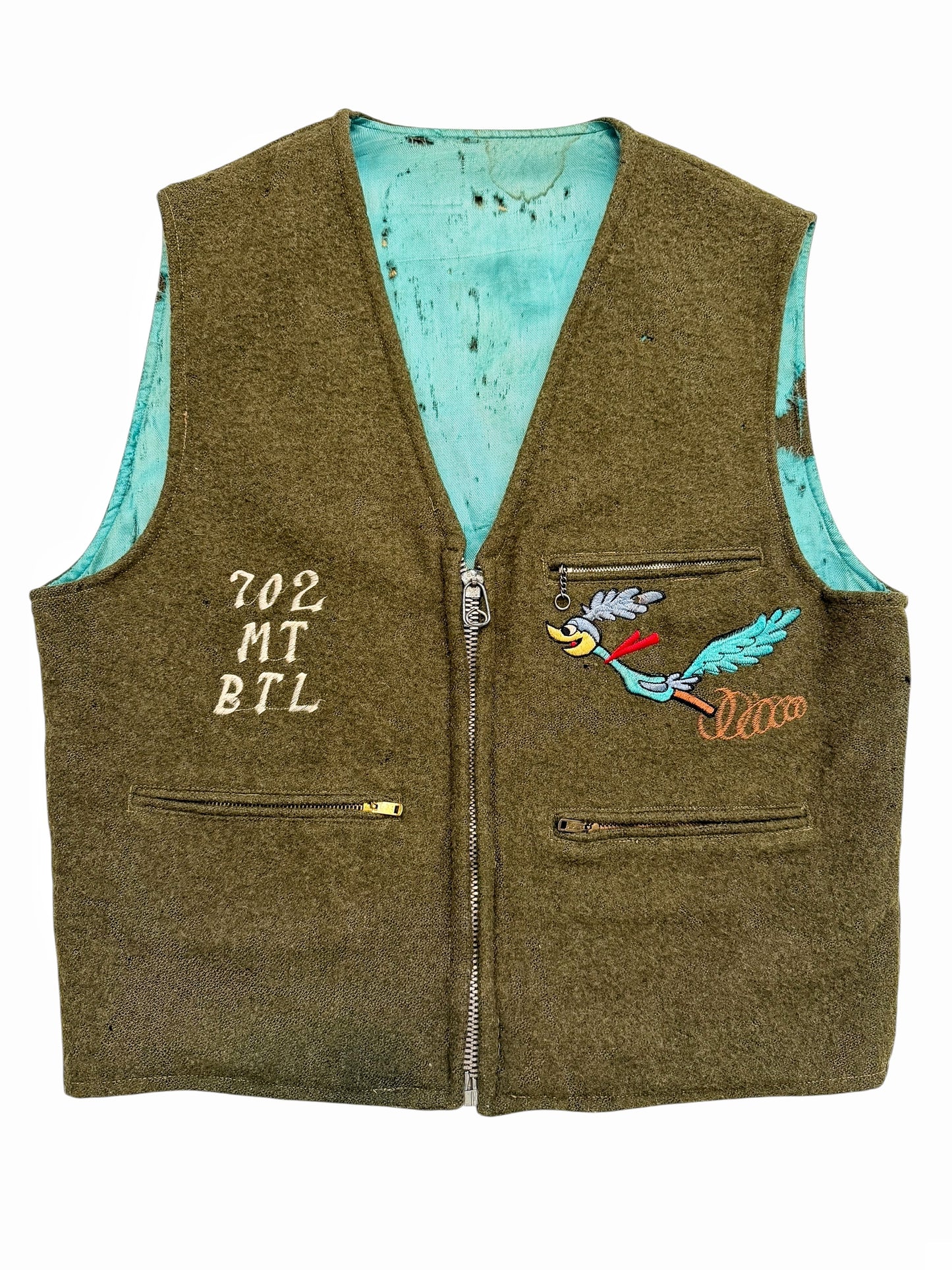 1960’s Korea War Souvenir Wool Vest (Hairy Canary)