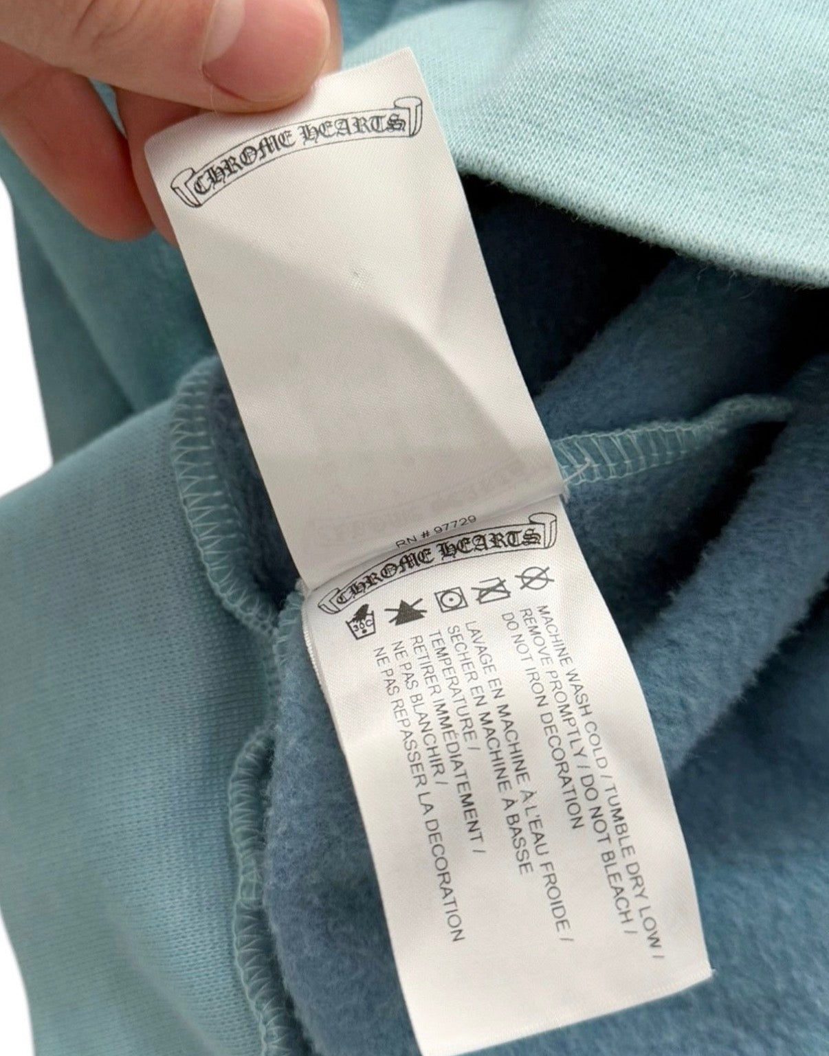 St Barths Exclusive Blue Overdyed Zip Rhodium Hoodie