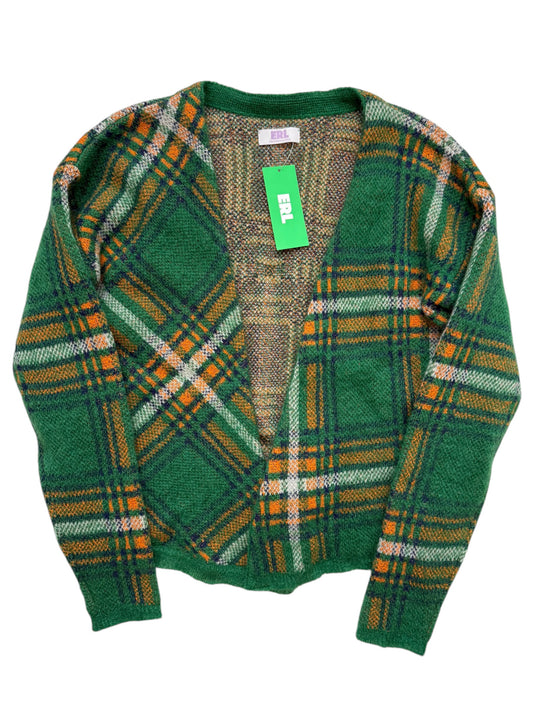 Plaid Italian Knit Cardigan