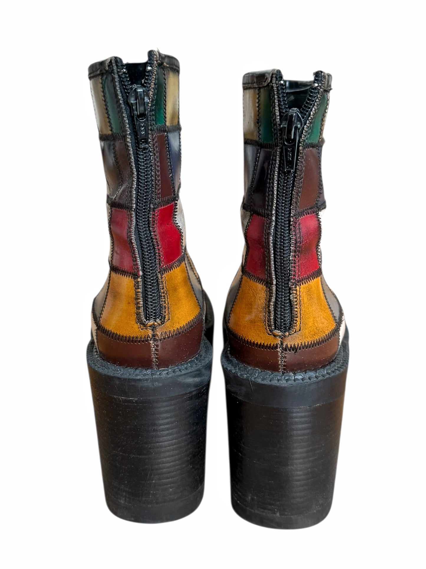 Art Deco Patch Platform Heels