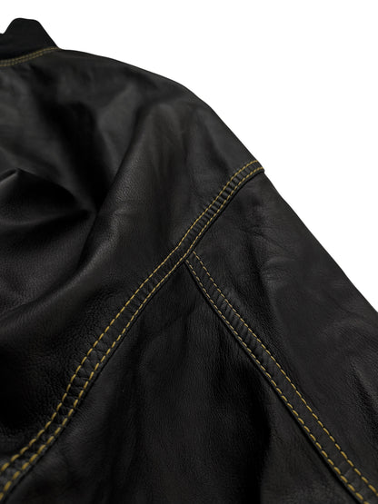 1992 Western Yellow Stitch Lambskin Bomber