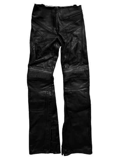 2024 Raw Waist Biker Moto Leather Pants