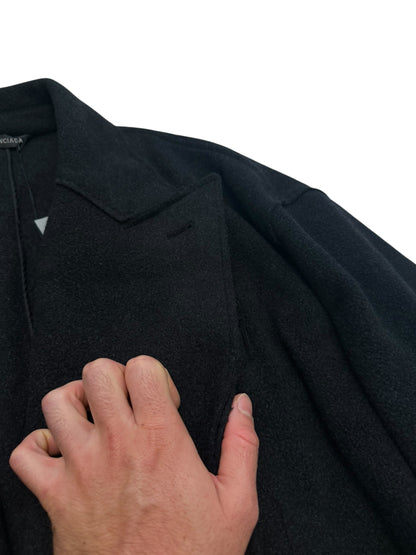 Brushed Cashmere Distressed Oversized Coat