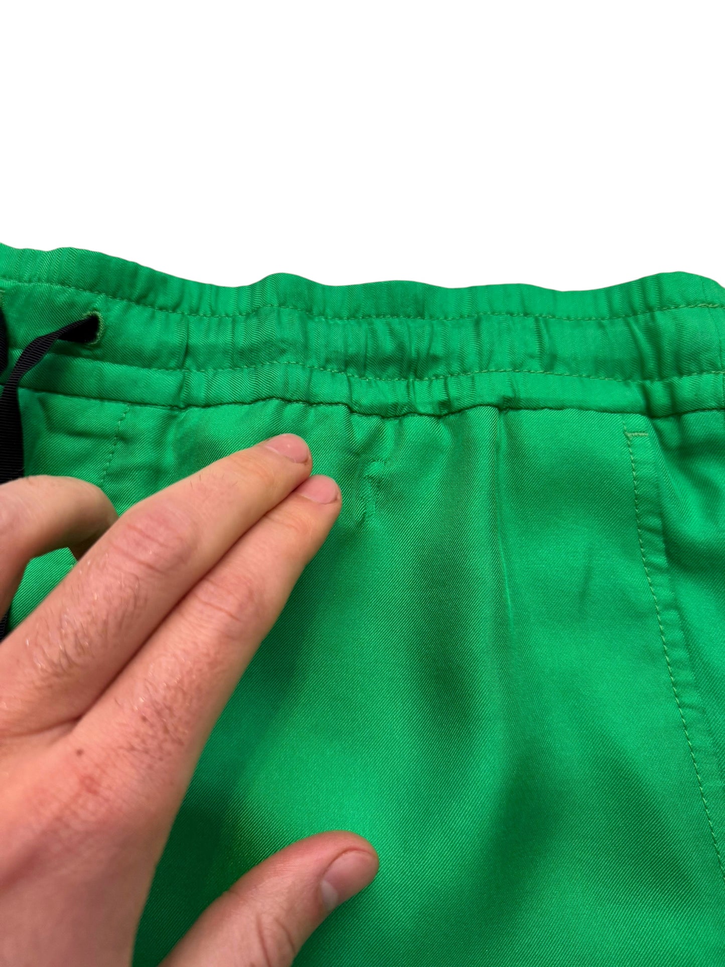 Green Silk Shorts