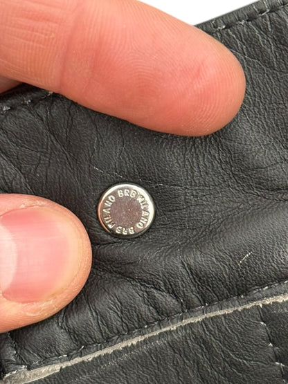 Leather Jeans Rub Distressed Pants