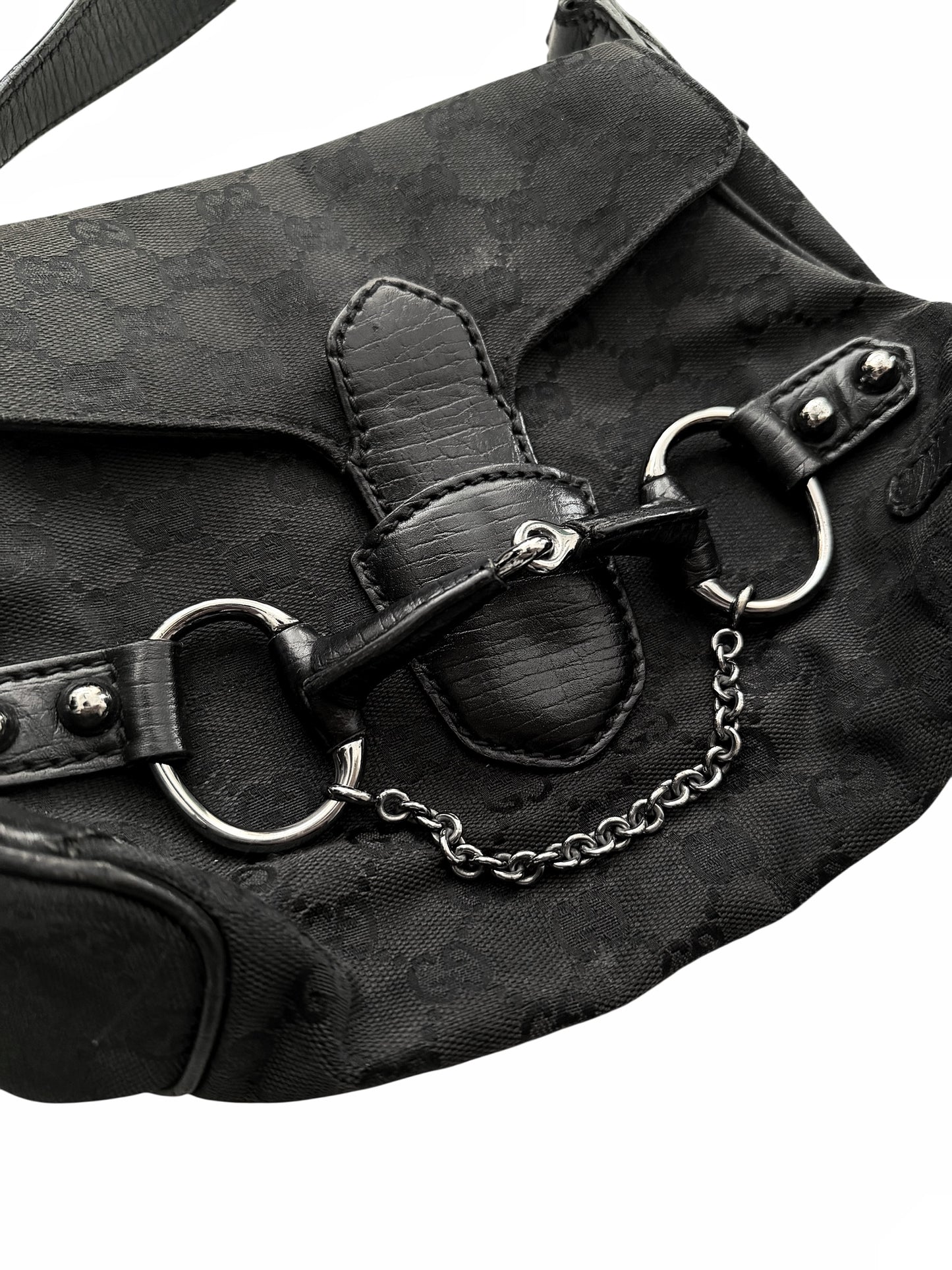 Tom Ford Era Horse Bit Hobo Canvas Bag