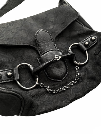 Tom Ford Era Horse Bit Hobo Canvas Bag