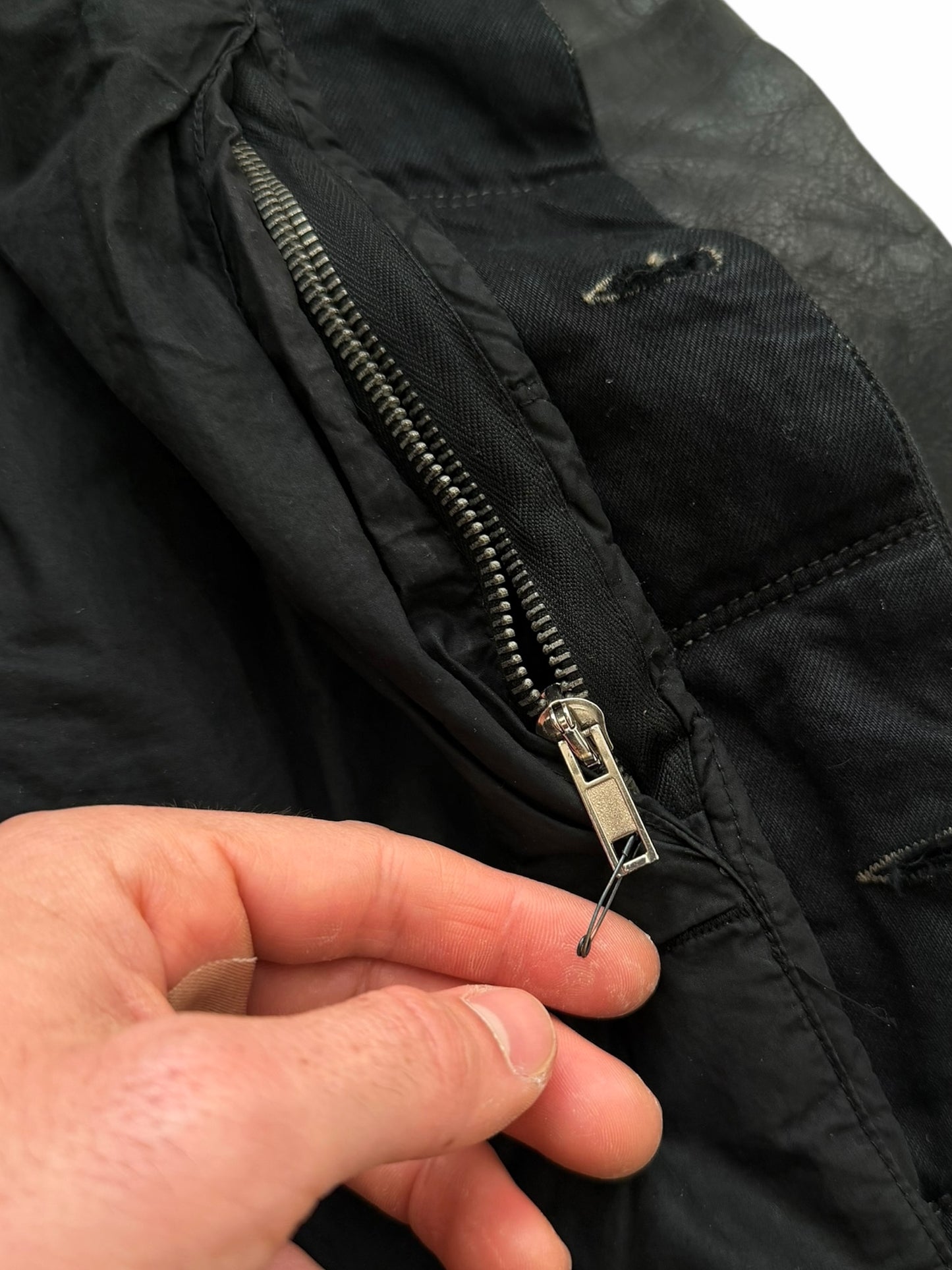 FW15 Slave Waxed Hybrid Cargo Pony Jacket