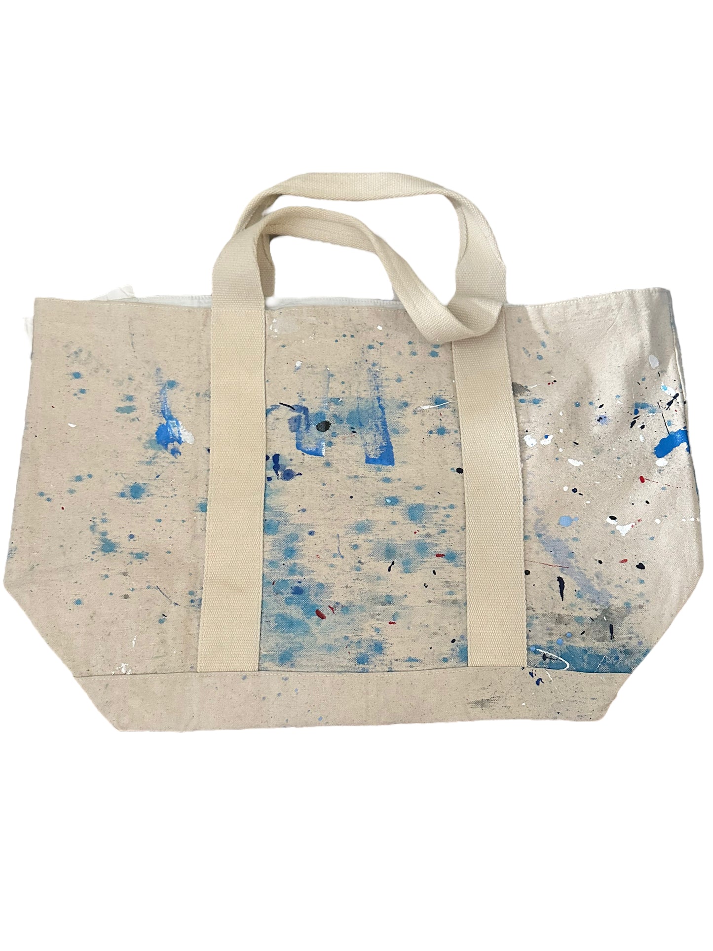 Paint Splattered Tote Upcycled Vintage Bag