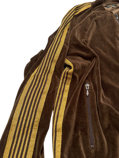 Brown Velour Track Jacket