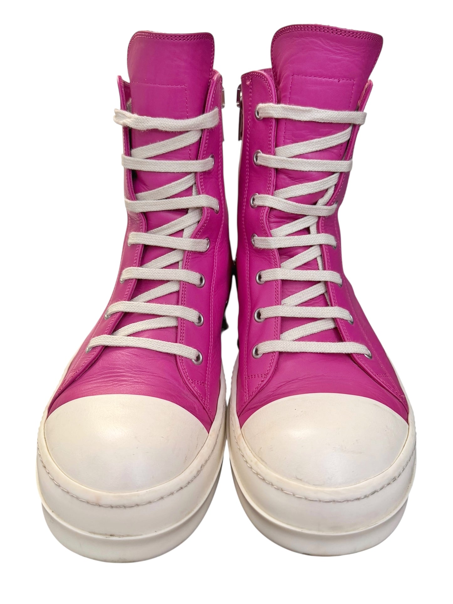 Edfu Hot Pink Leather High Ramones