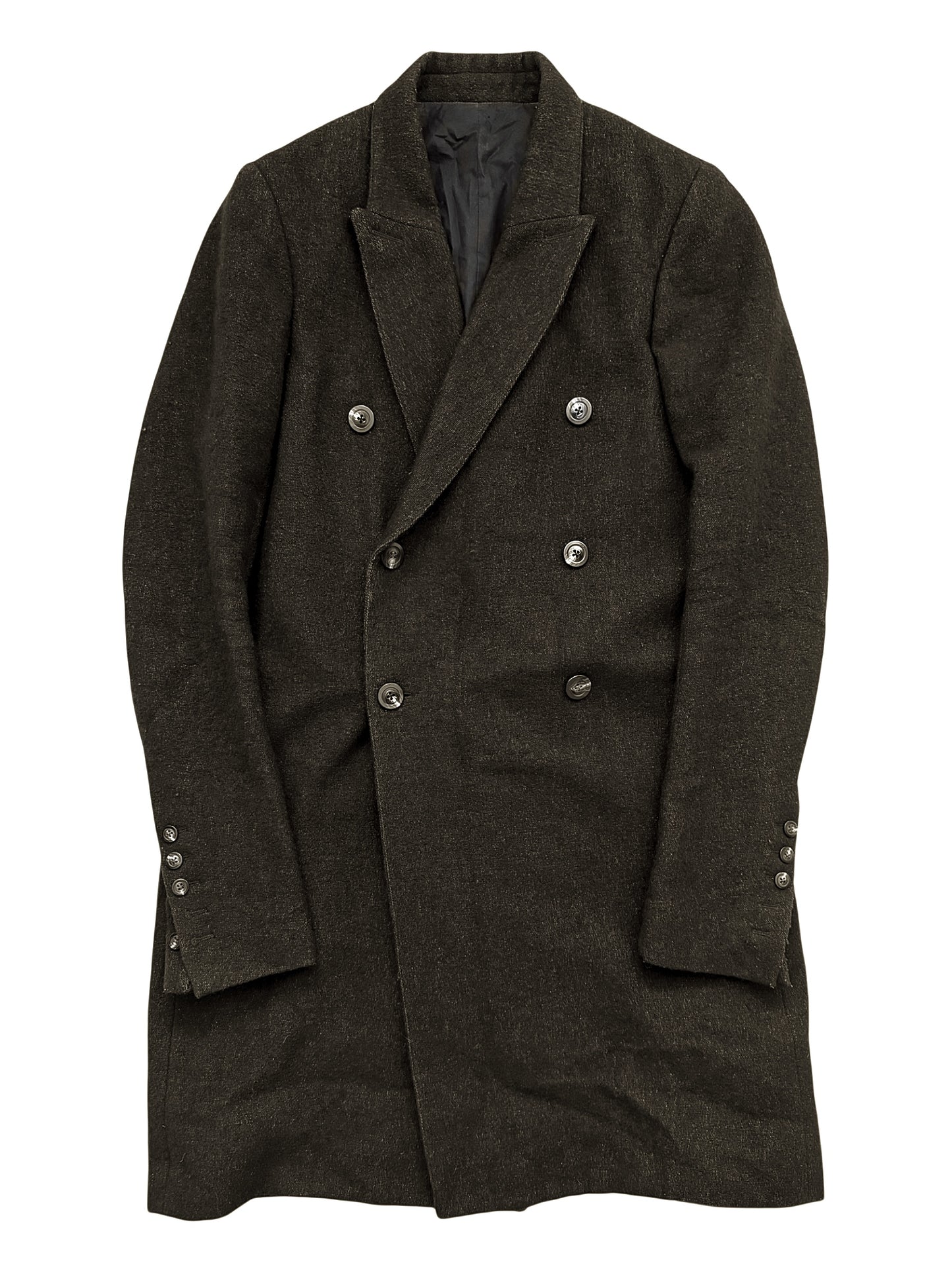 2018 Sisyphus Brown/Black Weave Double Breasted Coat