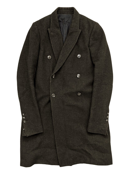 2018 Sisyphus Brown/Black Weave Double Breasted Coat