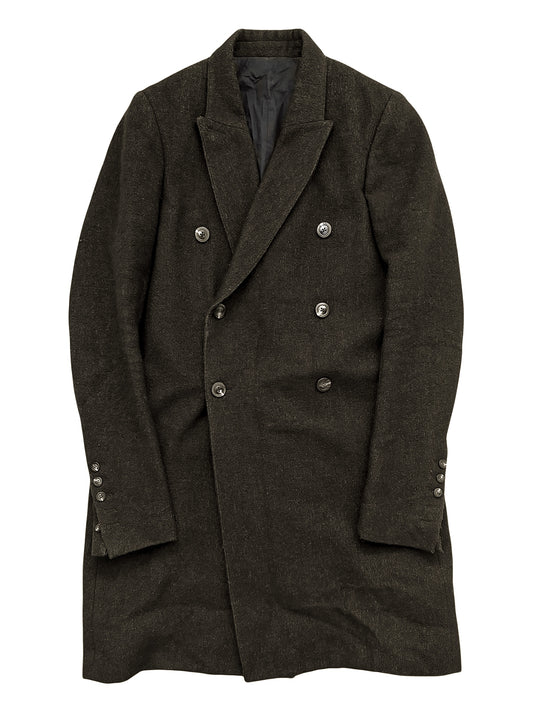 2018 Sisyphus Brown/Black Weave Double Breasted Coat