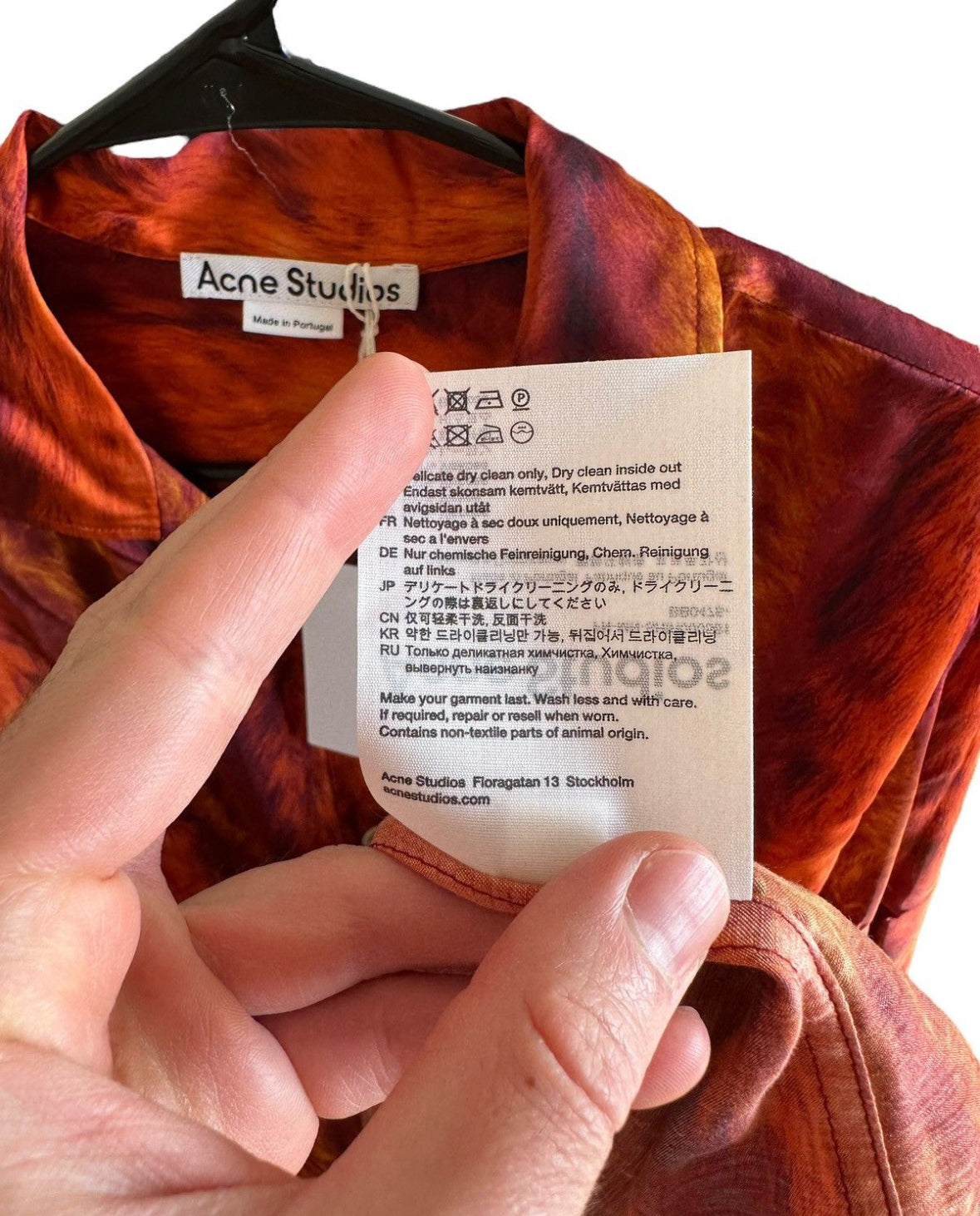 Viscose Oversized Flame Fur Shirt