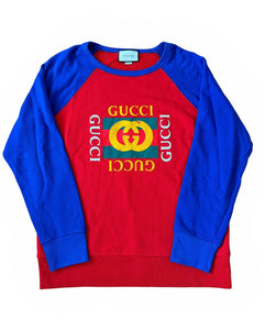 “Bootleg Vintage” Logo Colorblock Crewneck