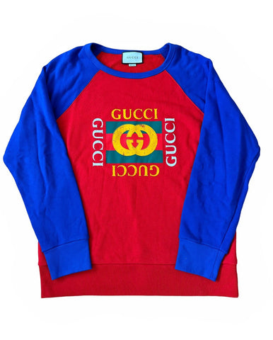 “Bootleg Vintage” Logo Colorblock Crewneck