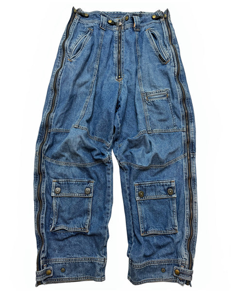 1990’s Baggy Zip Denim Cargos