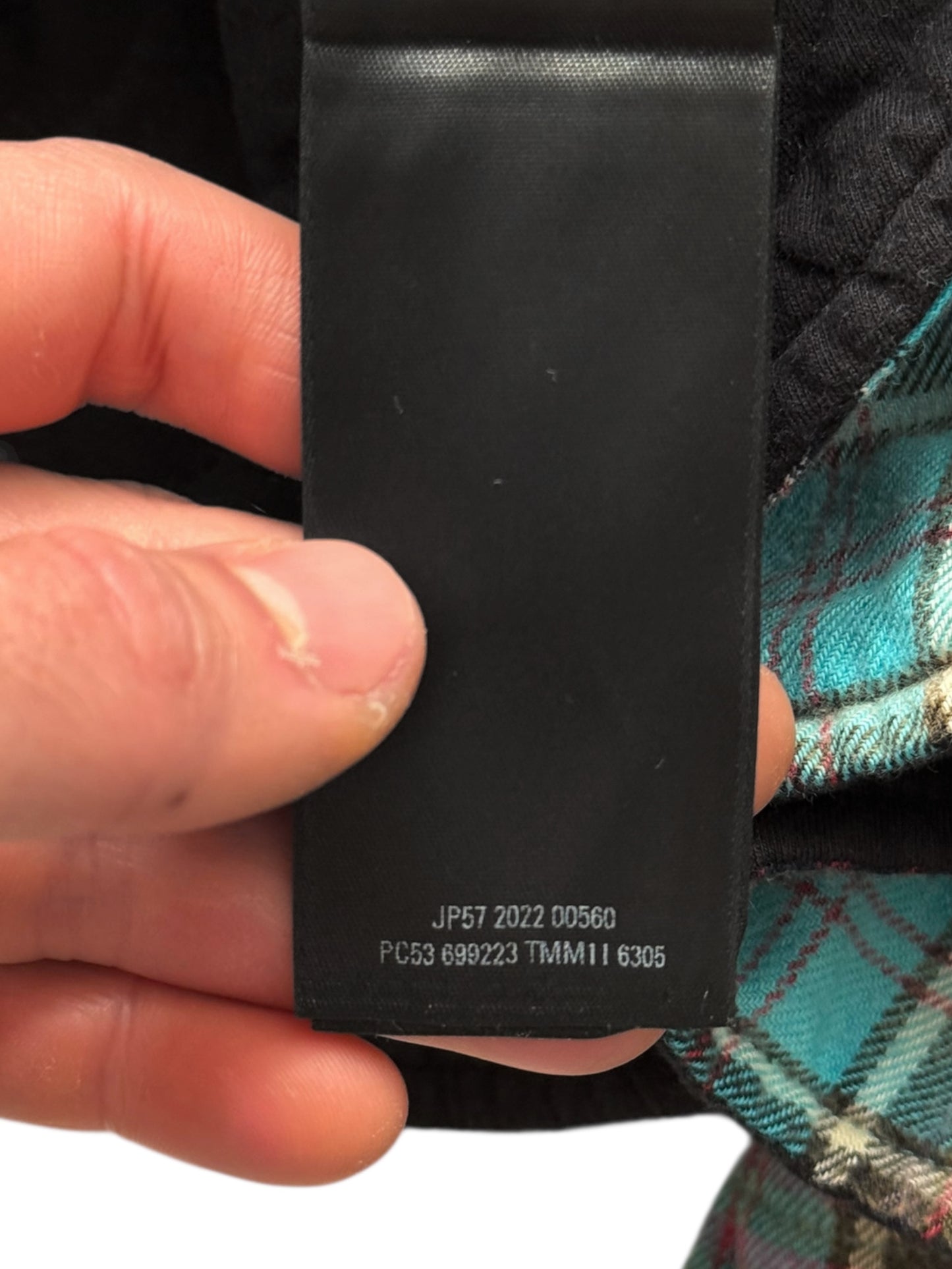 Oversized Bleached Hooded Flannel Blue