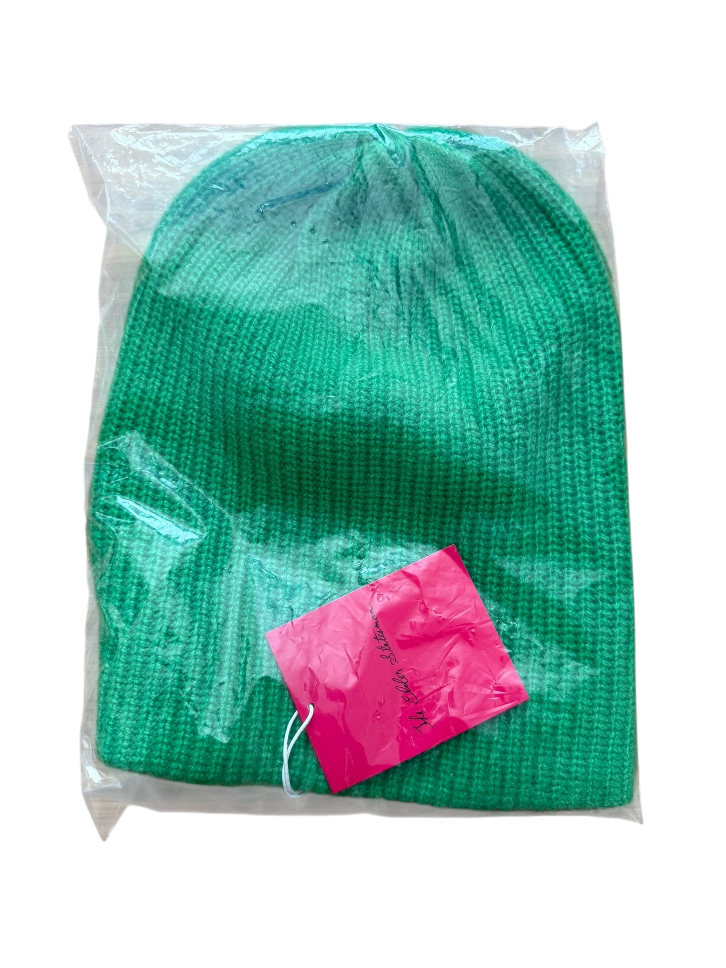 100% Heavy Cashmere Beanie (Gecko Green)