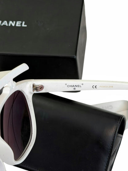 Visor Shield White Sunglasses