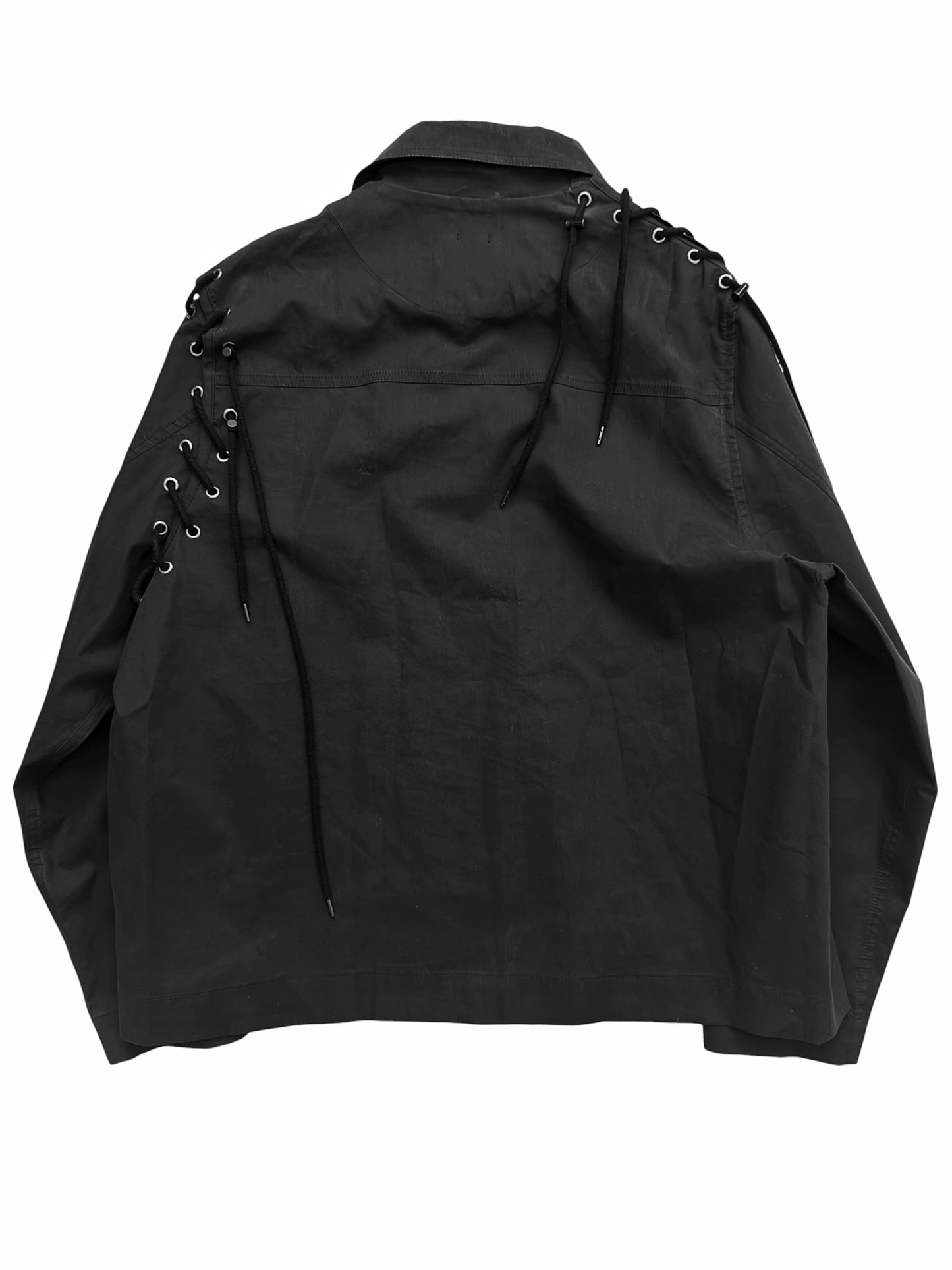 Drawstring Woven Work Jacket