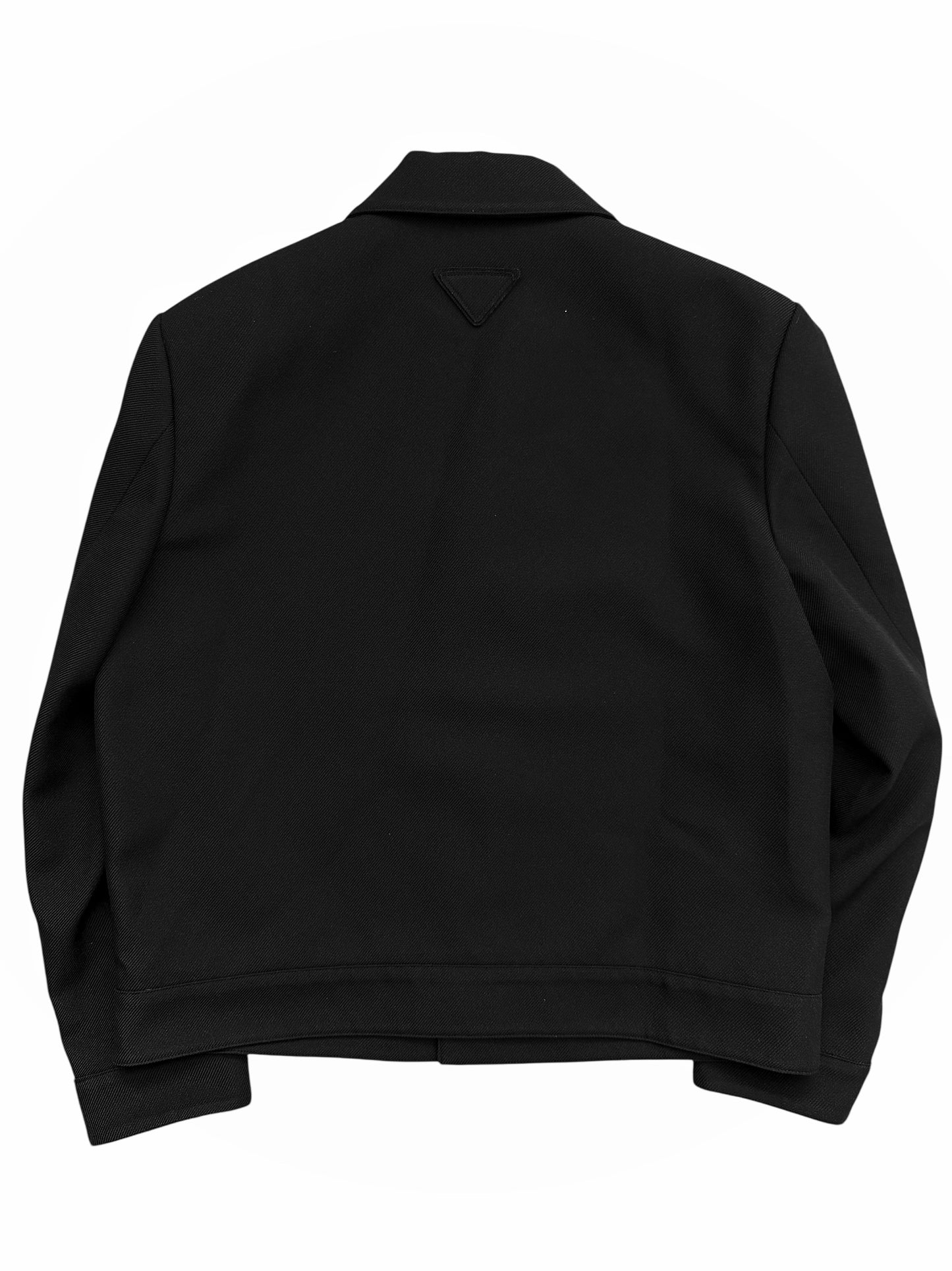 2018 Cropped Gabardine Coat Jacket