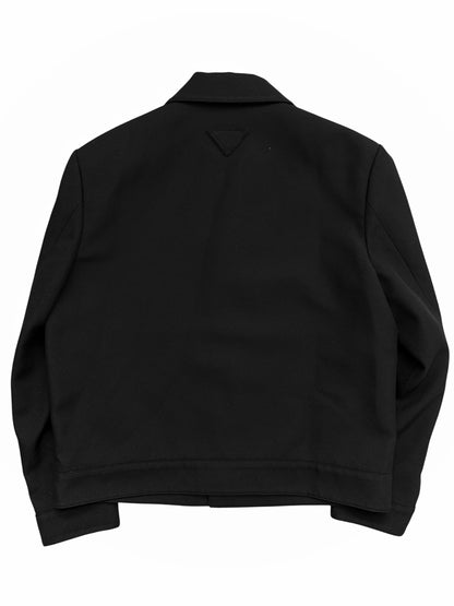 2018 Cropped Gabardine Coat Jacket