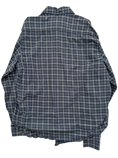 Asymmetric Sized Plaid Flannel Shirt