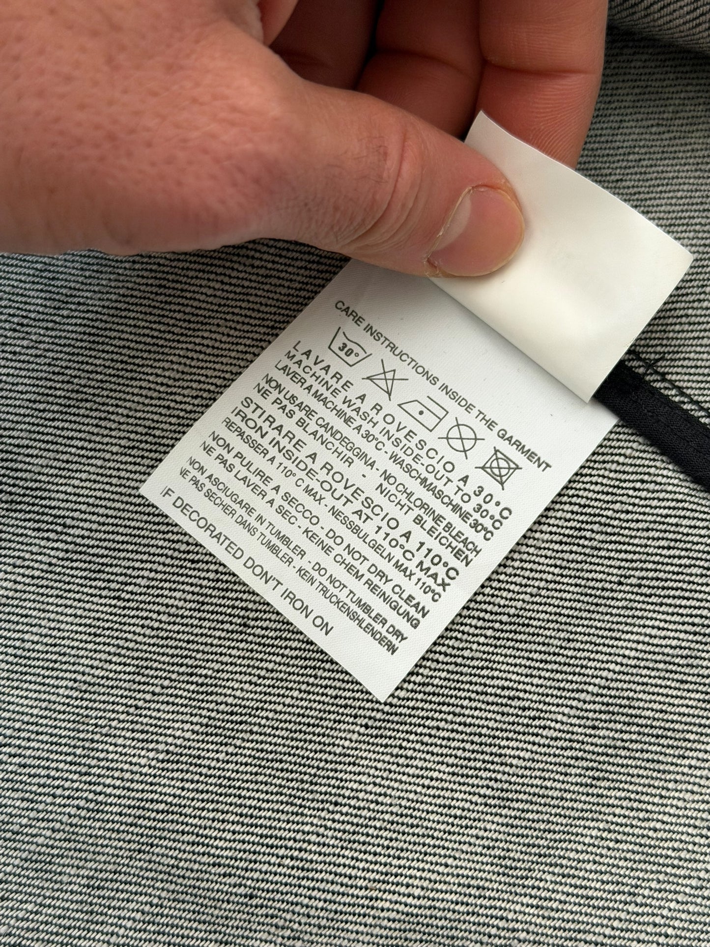 x Sterling Ruby Bleach Denim Blazer