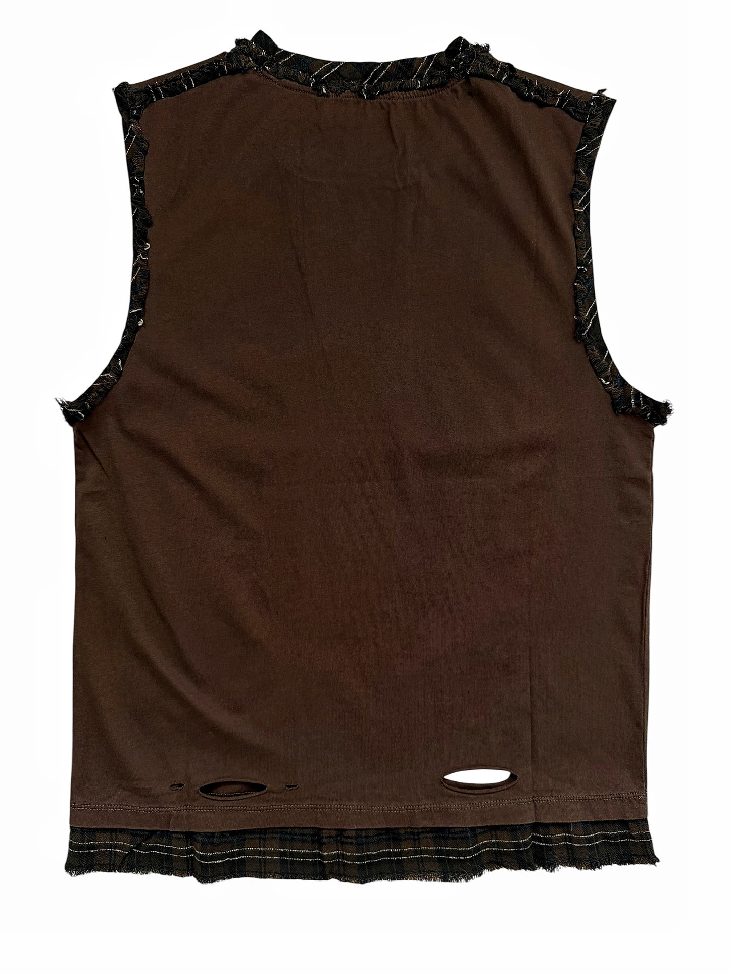Dracula Print Vintage Distressed Layered Tank Tee