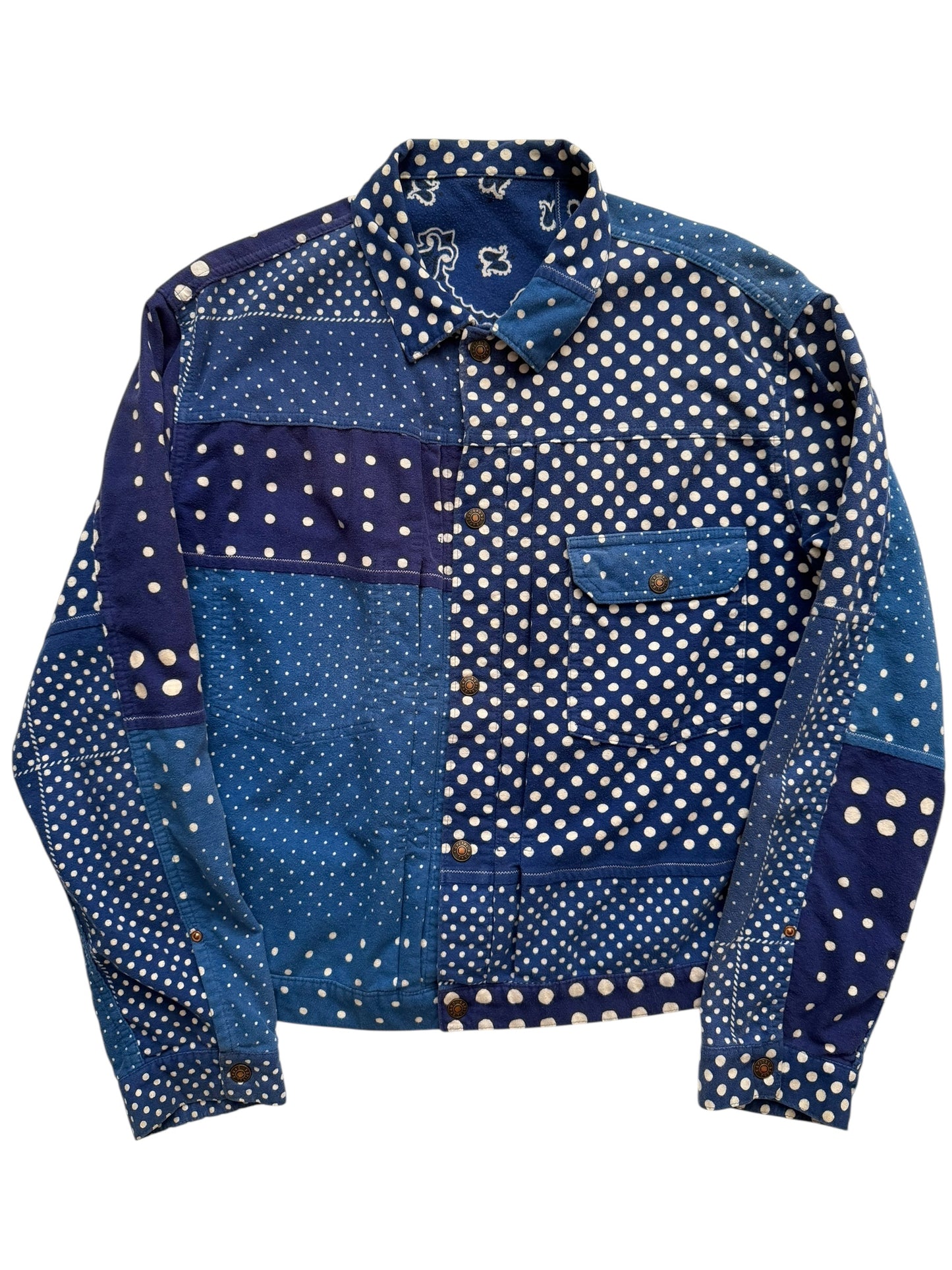 Reversible Blue Kerchief Jacket