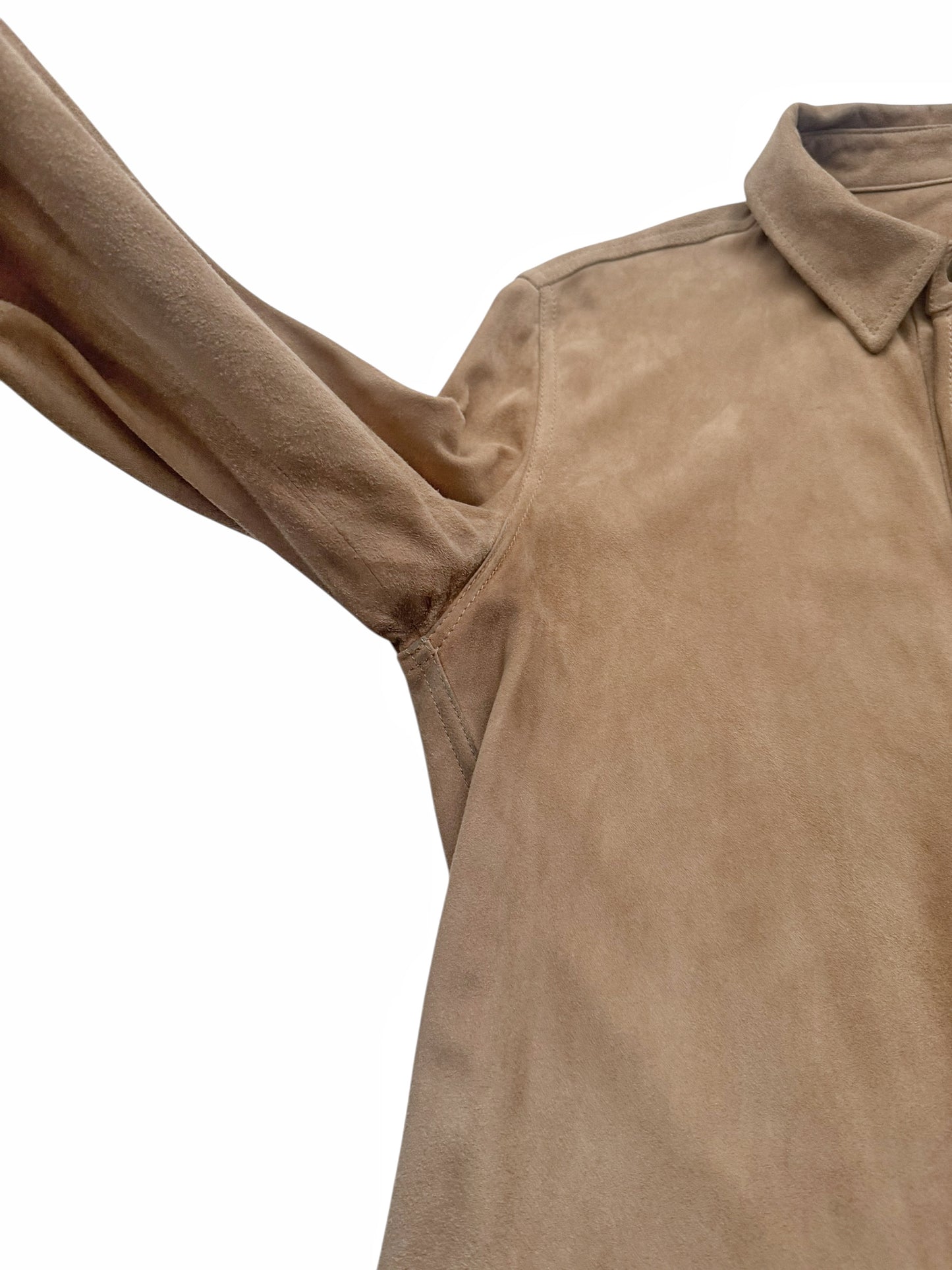 Goatskin Leather Shirt Jacket