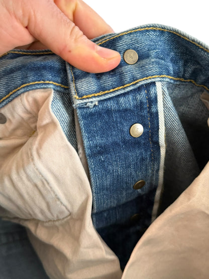 Distressed Holy Water Wash Denim