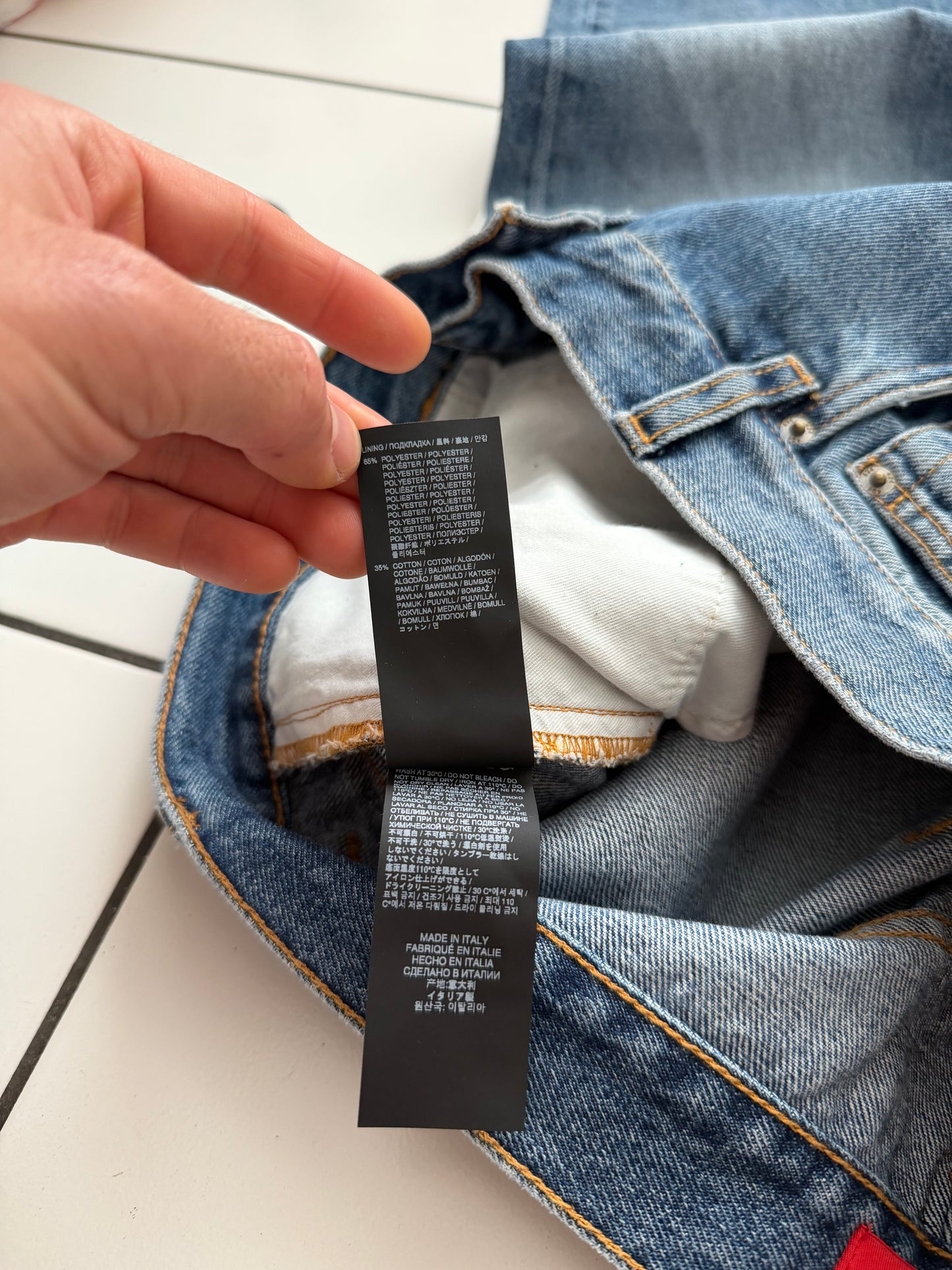 Blue 5 Pocket Denim Jeans Pants