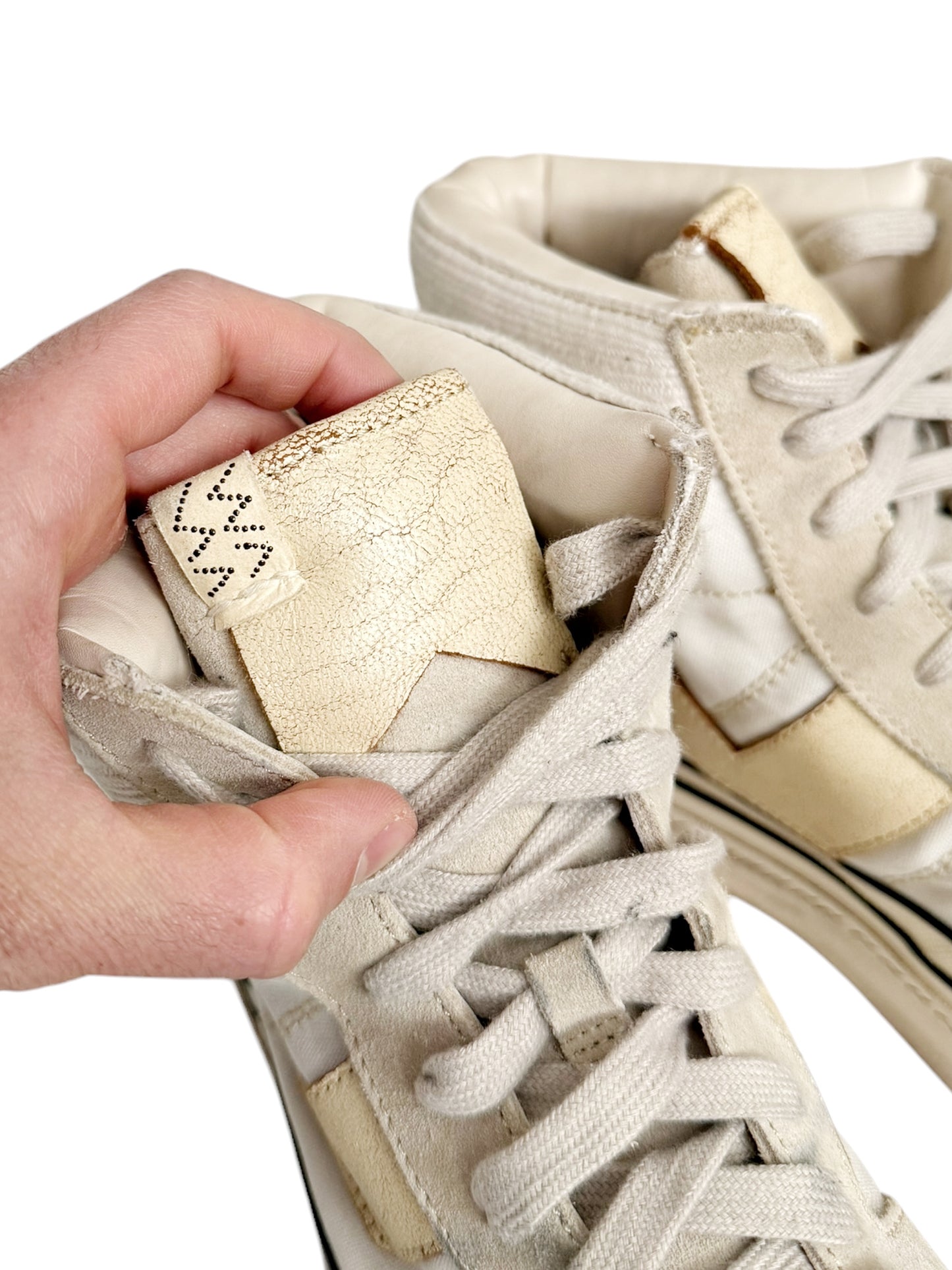 Zephyr Hi Top G Pattern Ivory Sneaker