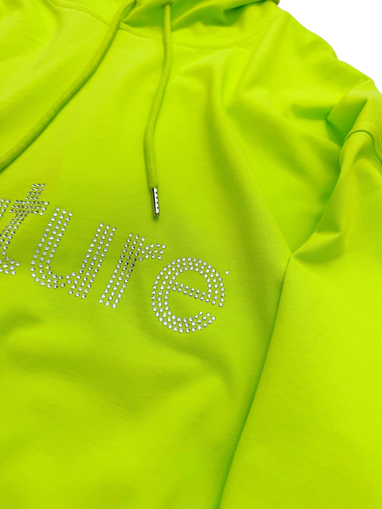 Club Couture Crystal Giant Green Hoodie