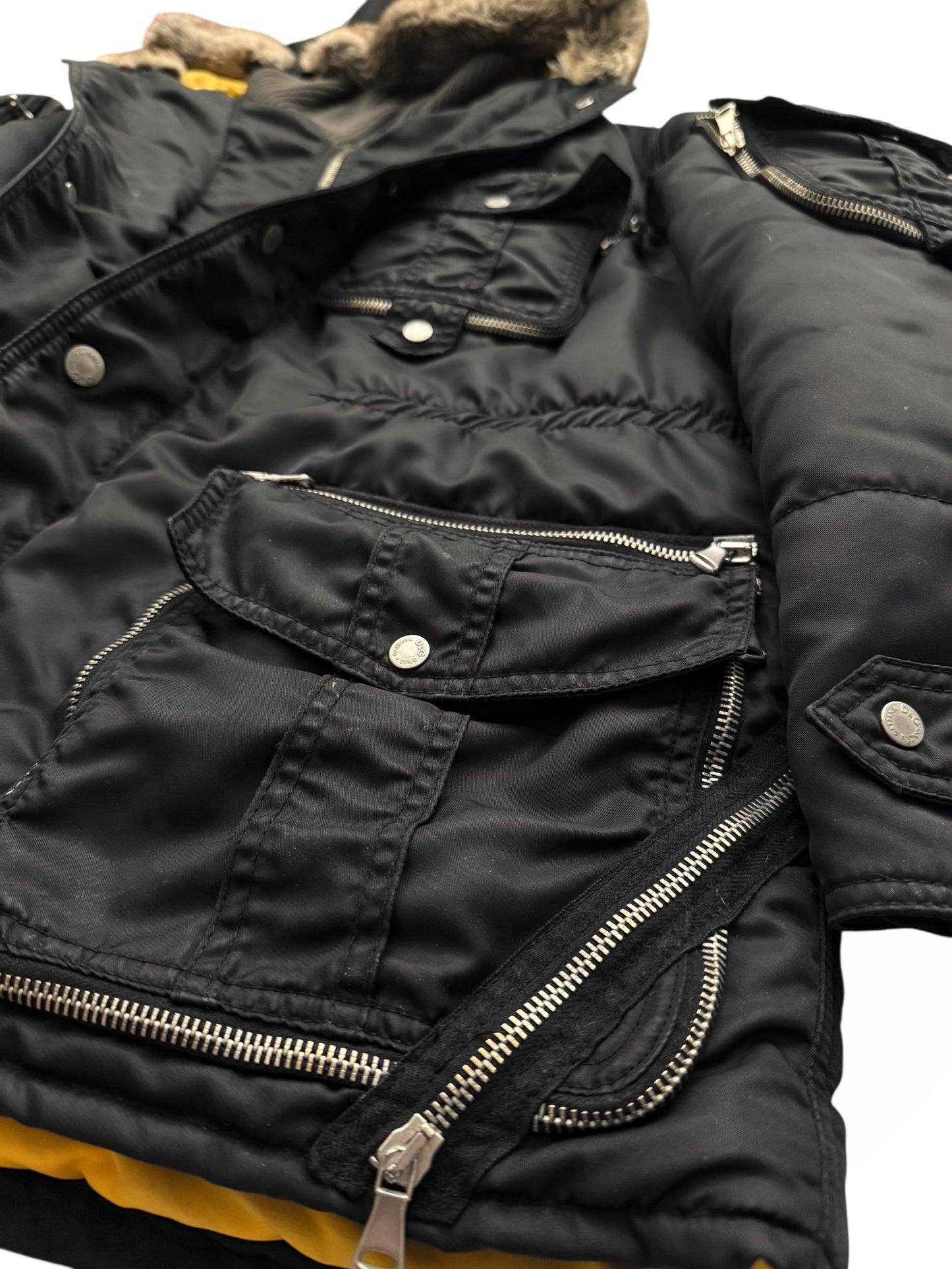 2003 Spiral Zip Fur Trim Cargo Parka