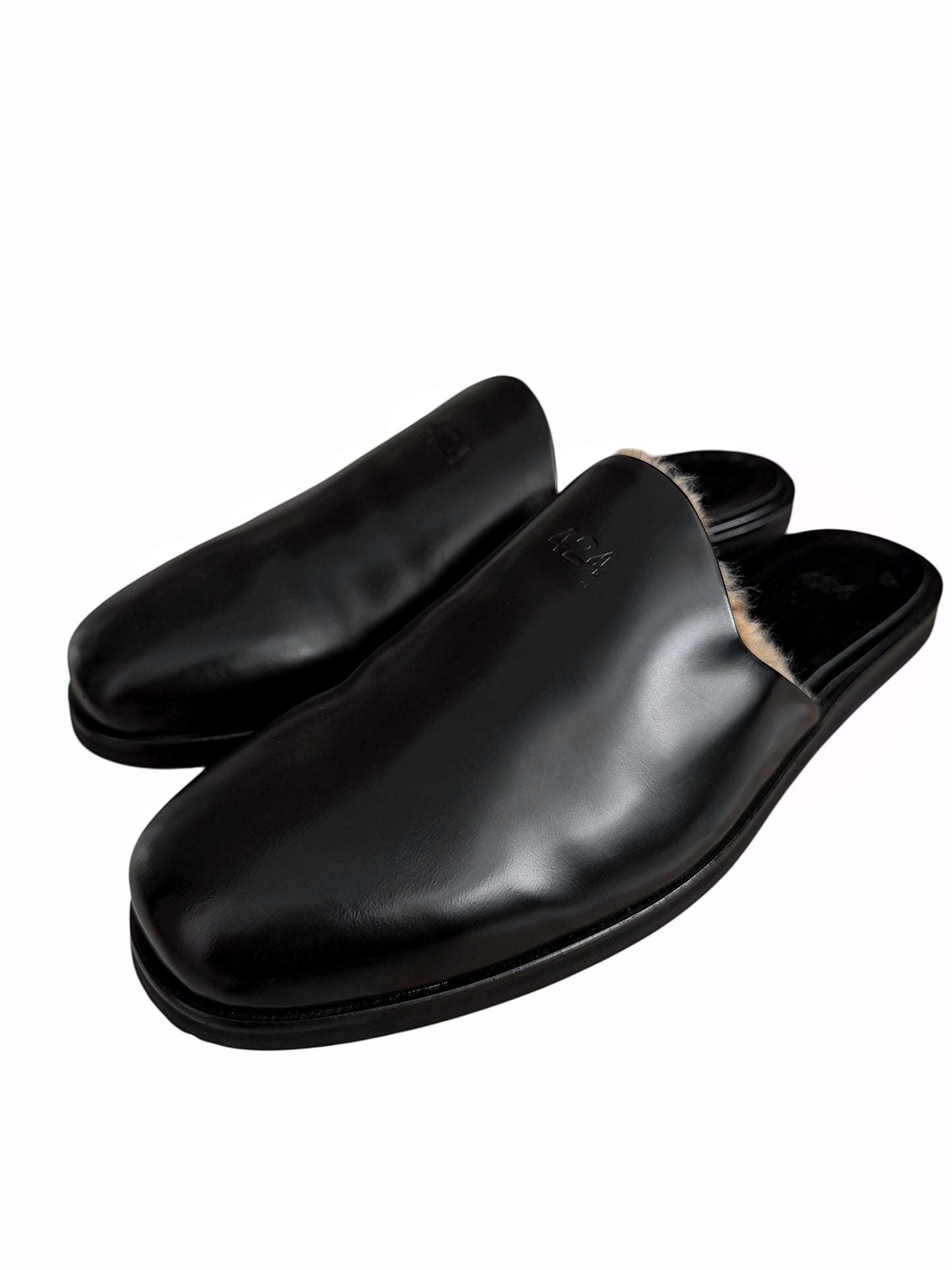 “Hoorsenbuhs” Fur Lined Logo Mules