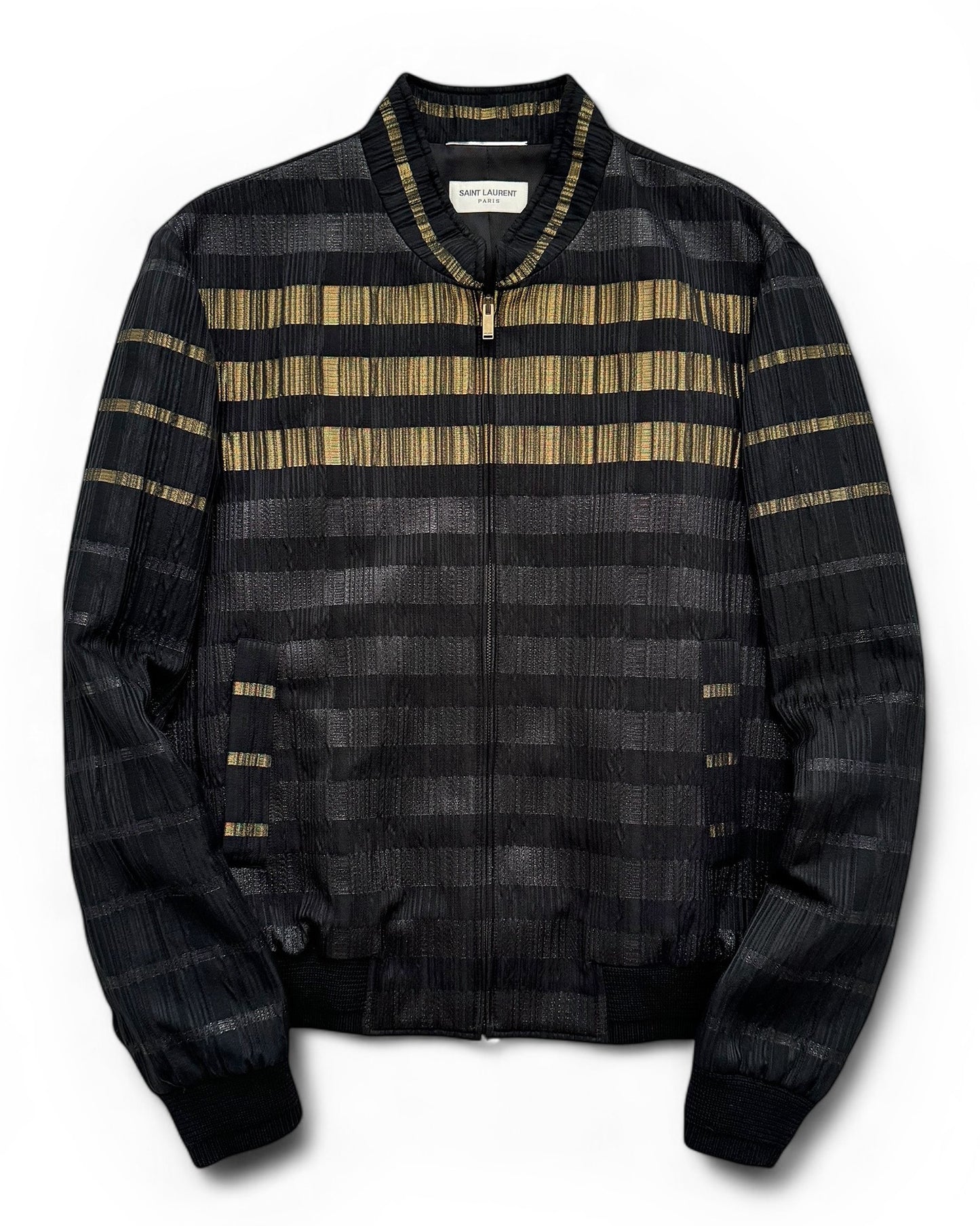 2019 Gold Metallic Stripe Teddy Varsity